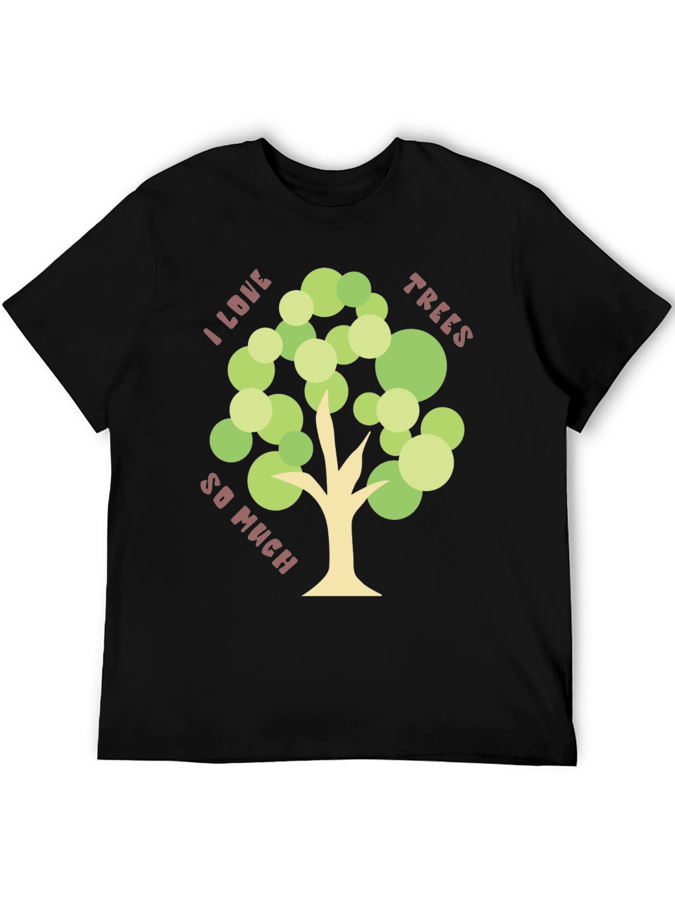 Black I Love Trees T-Shirt - Nature Lover Tee view 5
