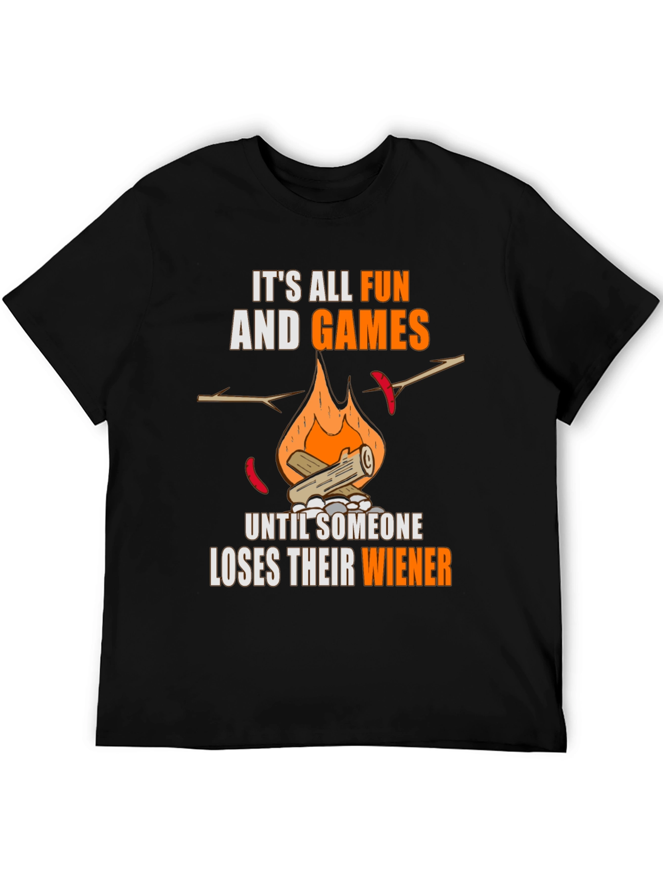 Black Fun and Games Wiener T-Shirt view 5