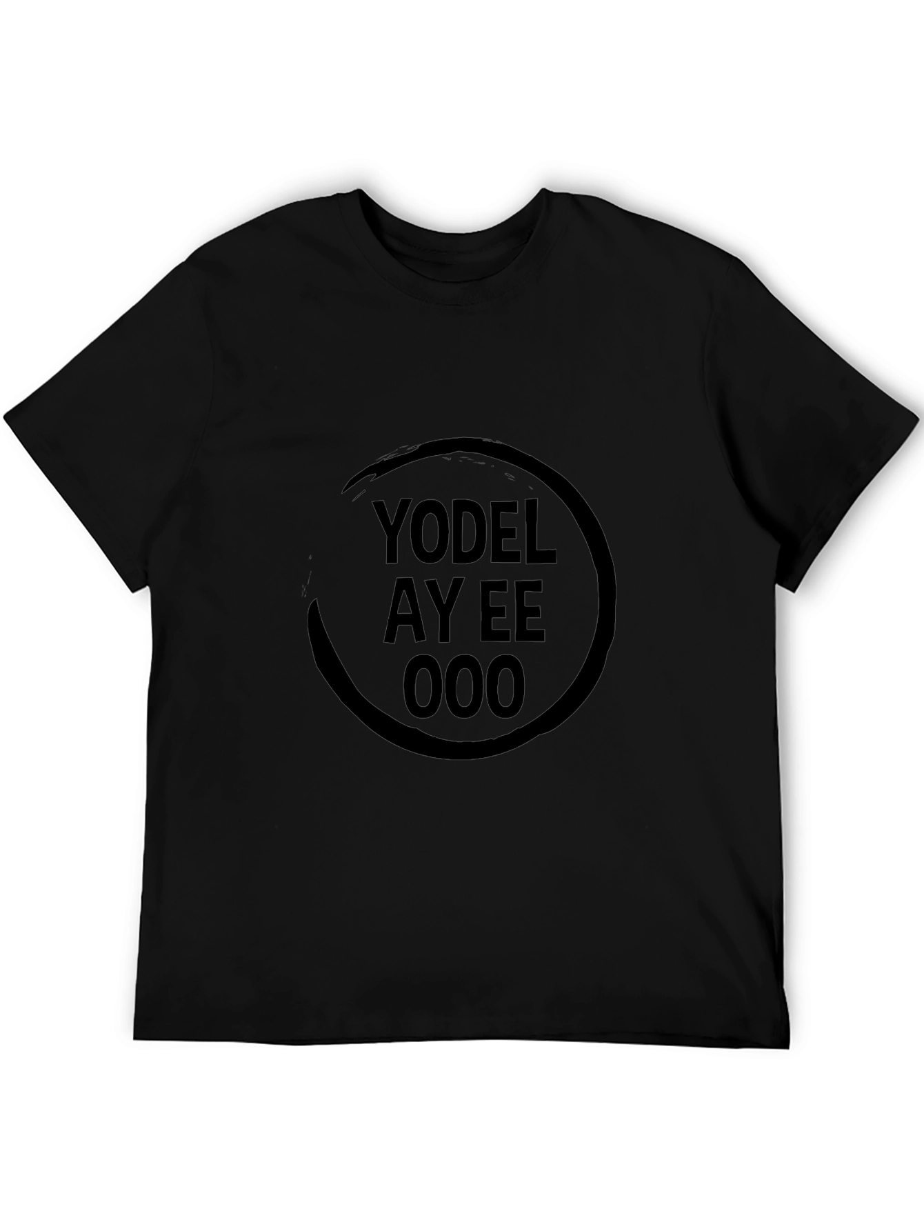 Black Yodel Ay Eee Ooo Graphic T-Shirt - Black view 5