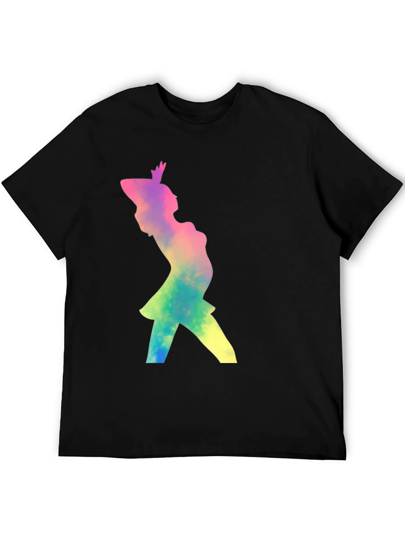 Black Silhouette Graphic Tee - Unisex Black T-Shirt view 5