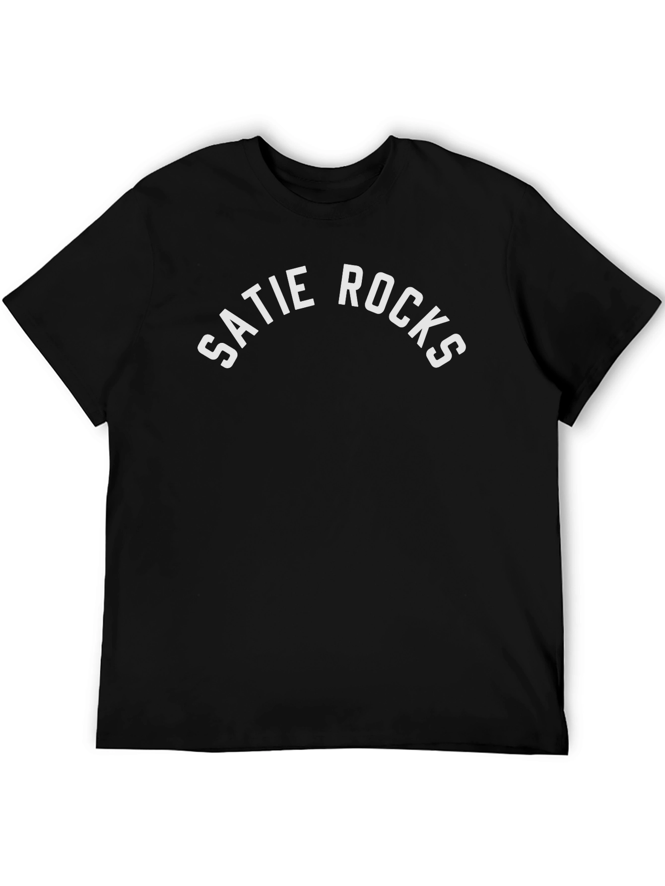 Black Satie Rocks Black Graphic T-Shirt view 5