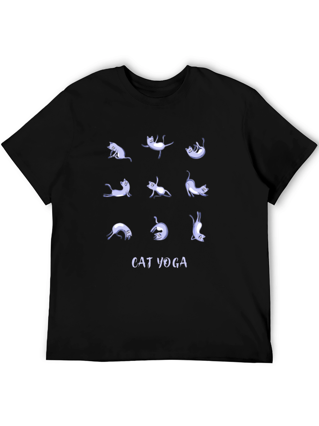 Black Cat Yoga Graphic Tee - Relax & Stretch in Style! view 5