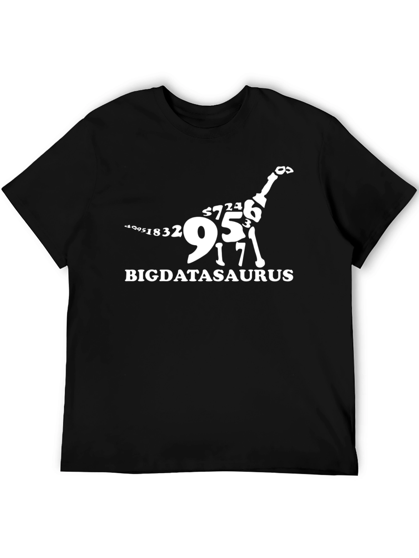 Black Bigdatasaurus T-Shirt - Data Science Dinosaur Tee view 5