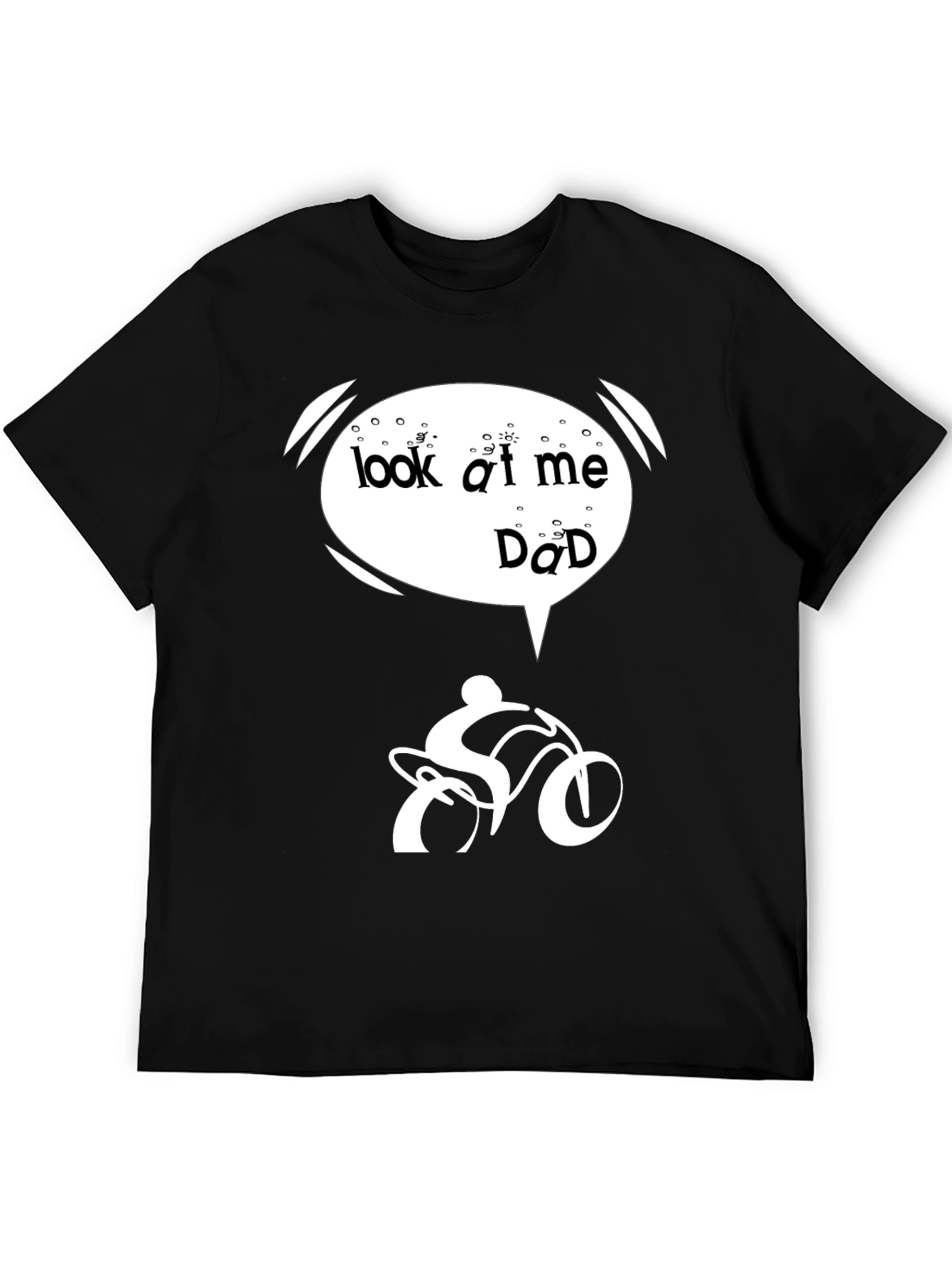 Black Look At Me Dad T-Shirt Cycling Humor view 5