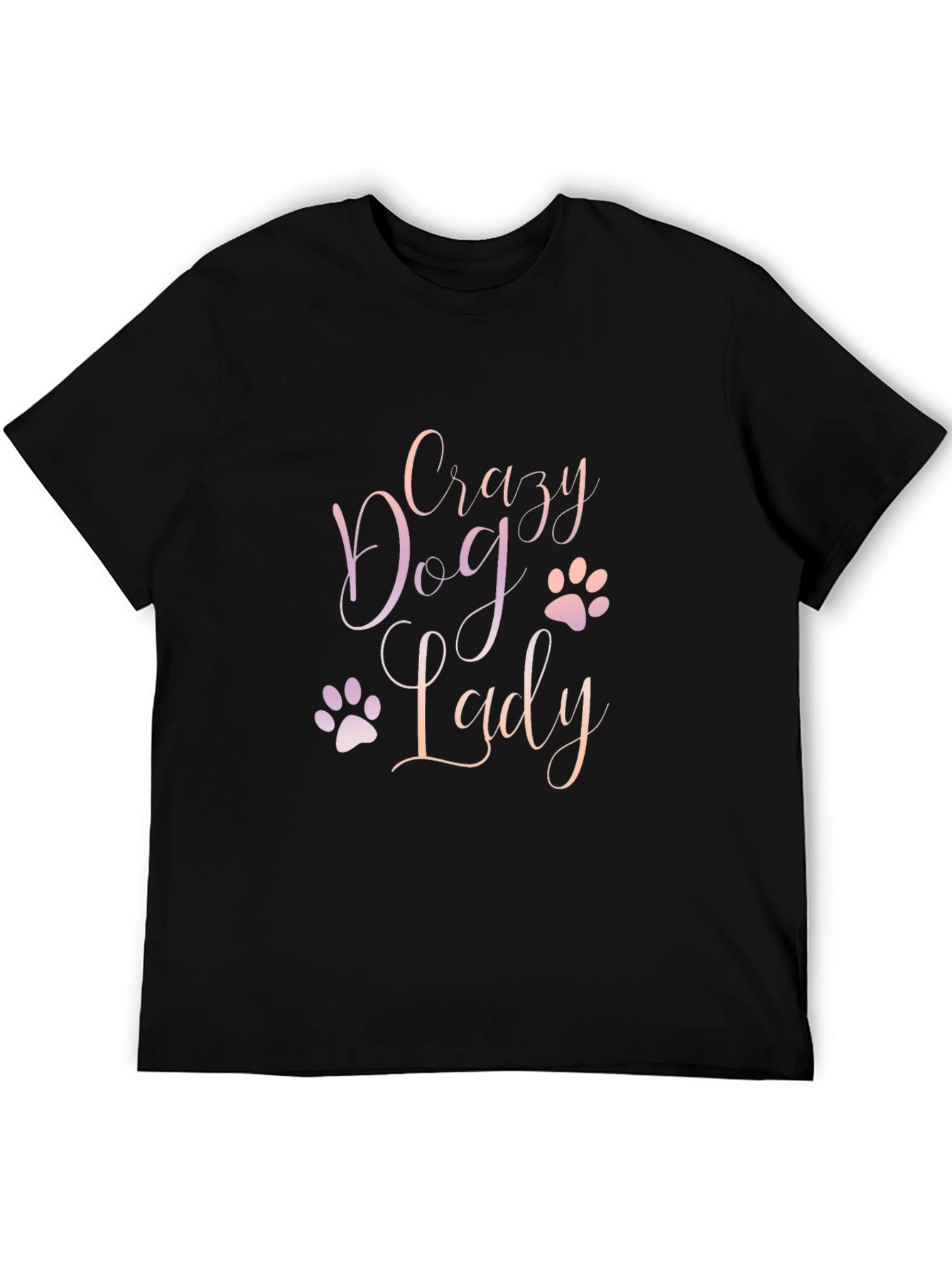 Black Crazy Dog Lady Black Tee view 5