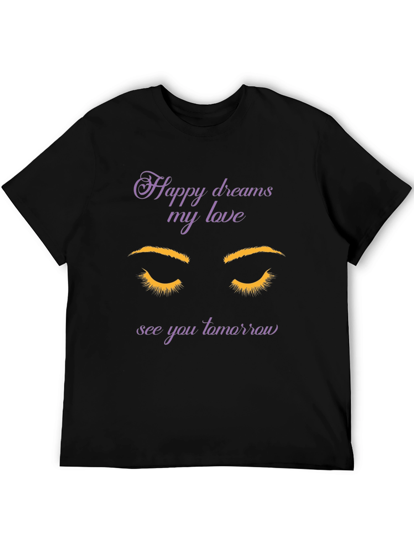 Black Dreamy Eyes T-Shirt: Soft, Stylish, Everyday Wear view 5