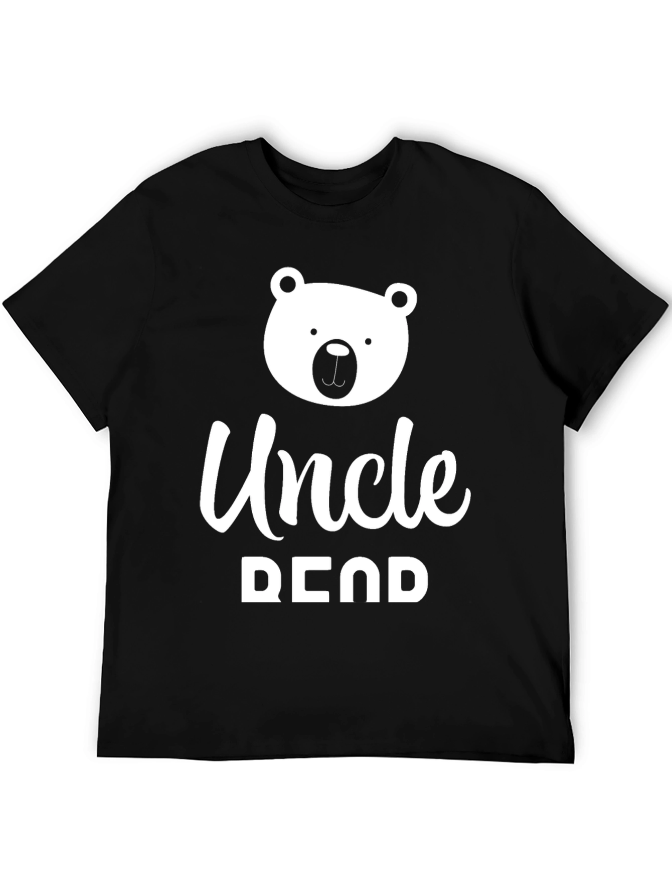 Black Uncle Bear Graphic T-Shirt - Soft Cotton Blend view 5