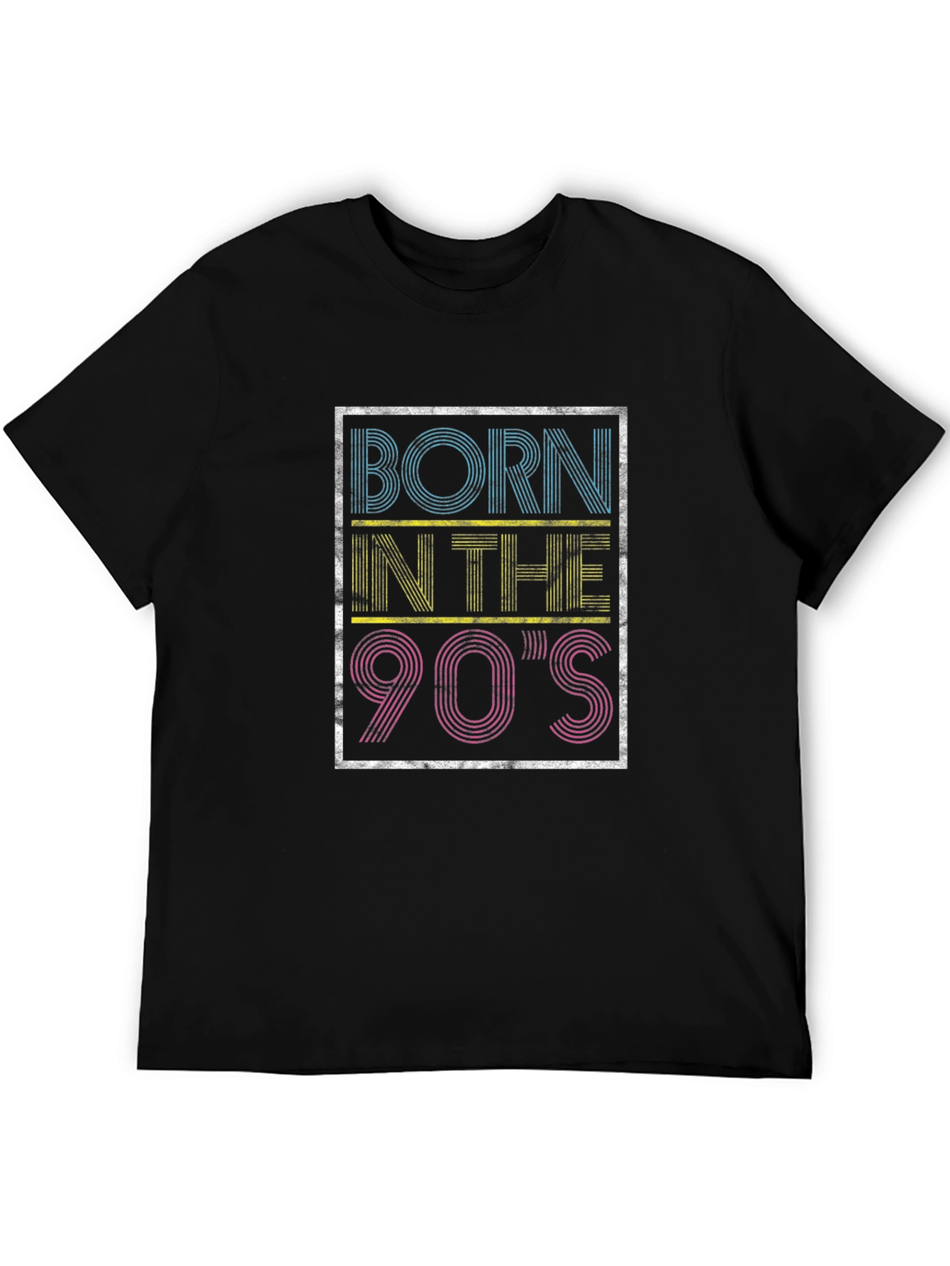 Black Born in the 90's Retro T-Shirt view 5