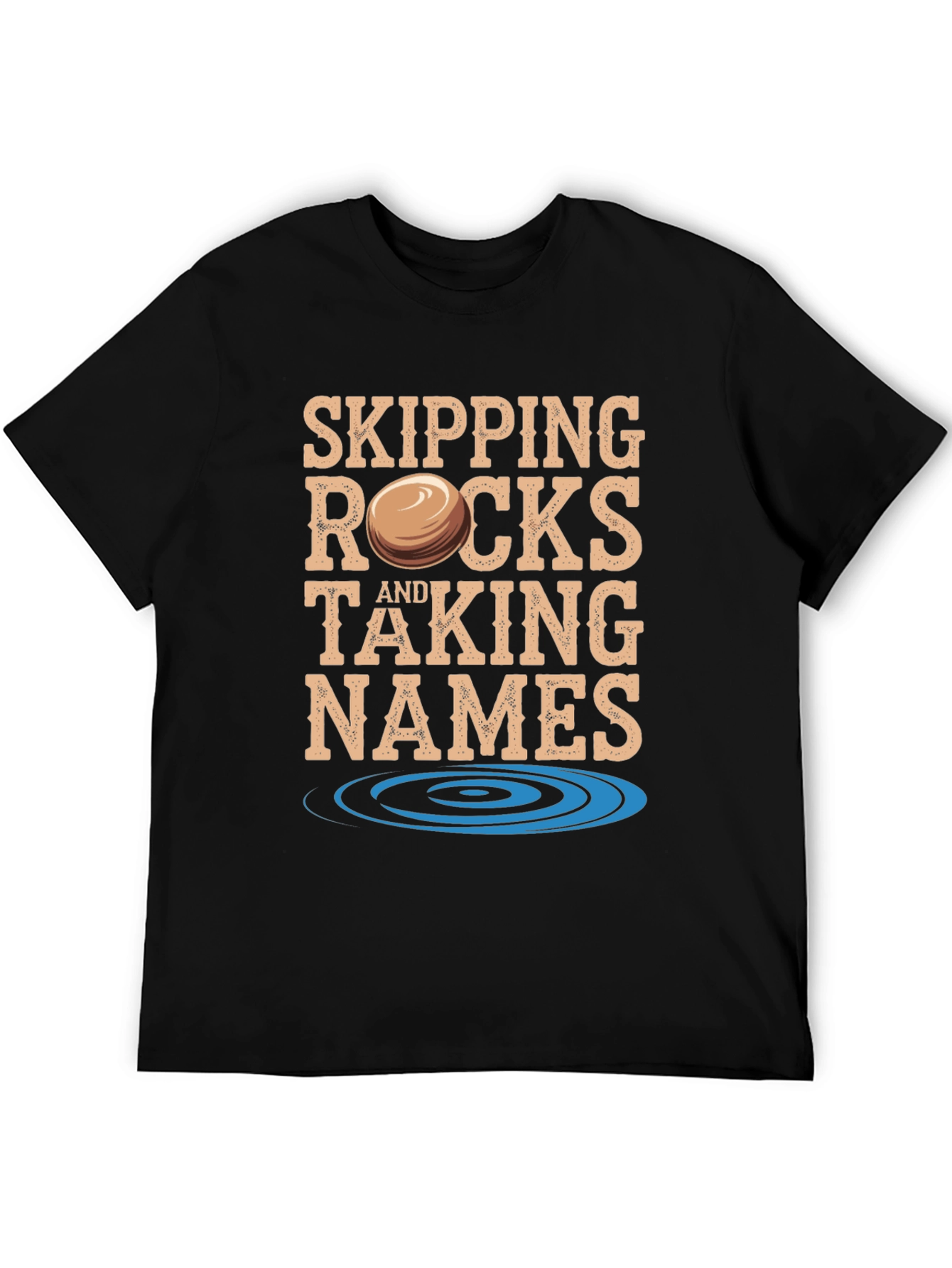 Black Skipping Rocks & Taking Names Graphic Tee view 5
