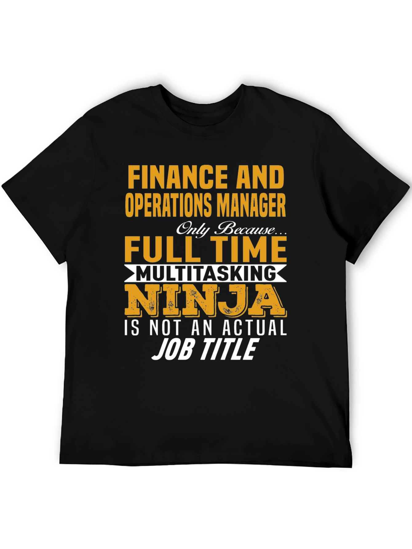 Black Finance Operations Manager T-Shirt view 5