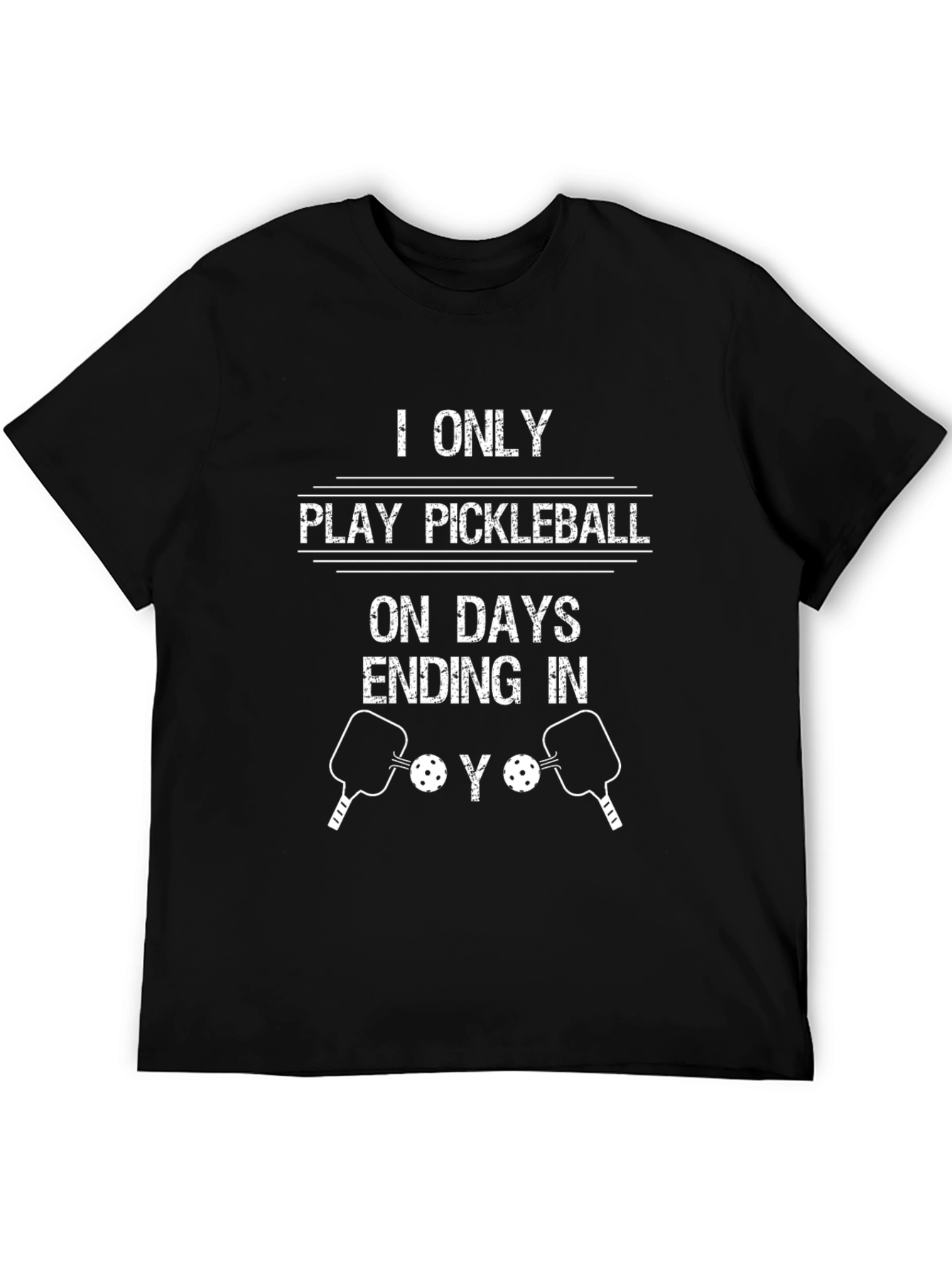 Black Pickleball Days T-Shirt view 5