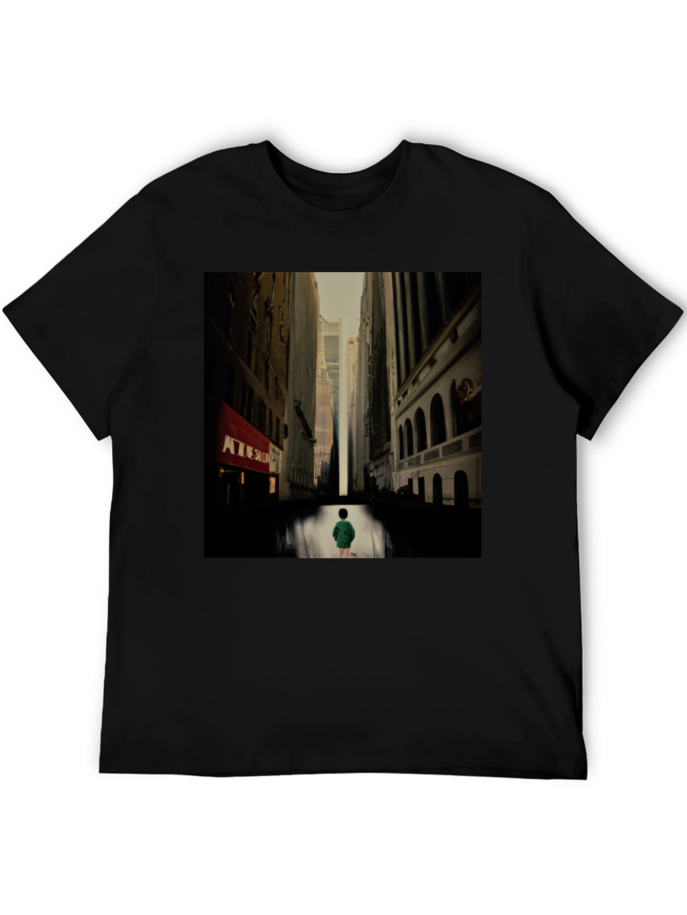 Black Urban Serenity Black T-Shirt view 5