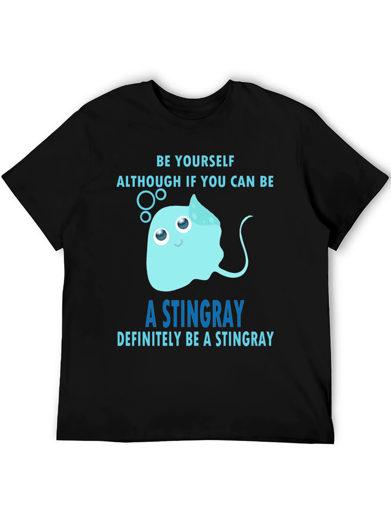 Black Funny Stingray T-Shirt - Be Yourself! view 5