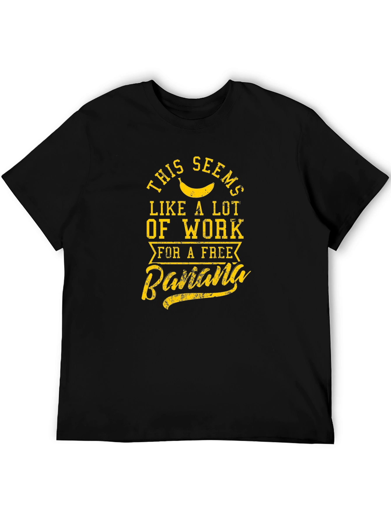 Black Funny Banana Graphic T-Shirt - Free Banana? view 5
