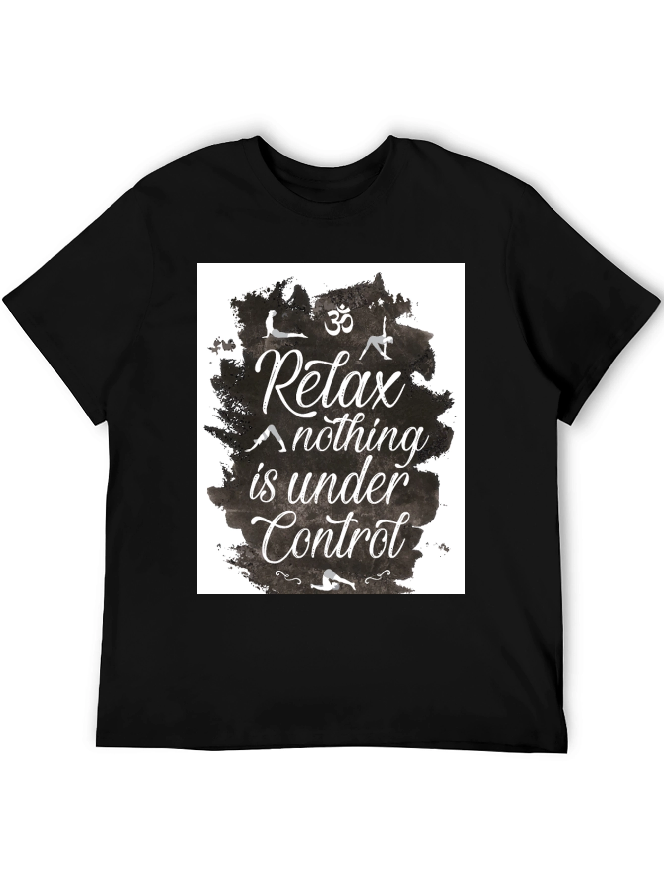 Black Relax Yoga T-Shirt - Nothing Is Under Control view 5