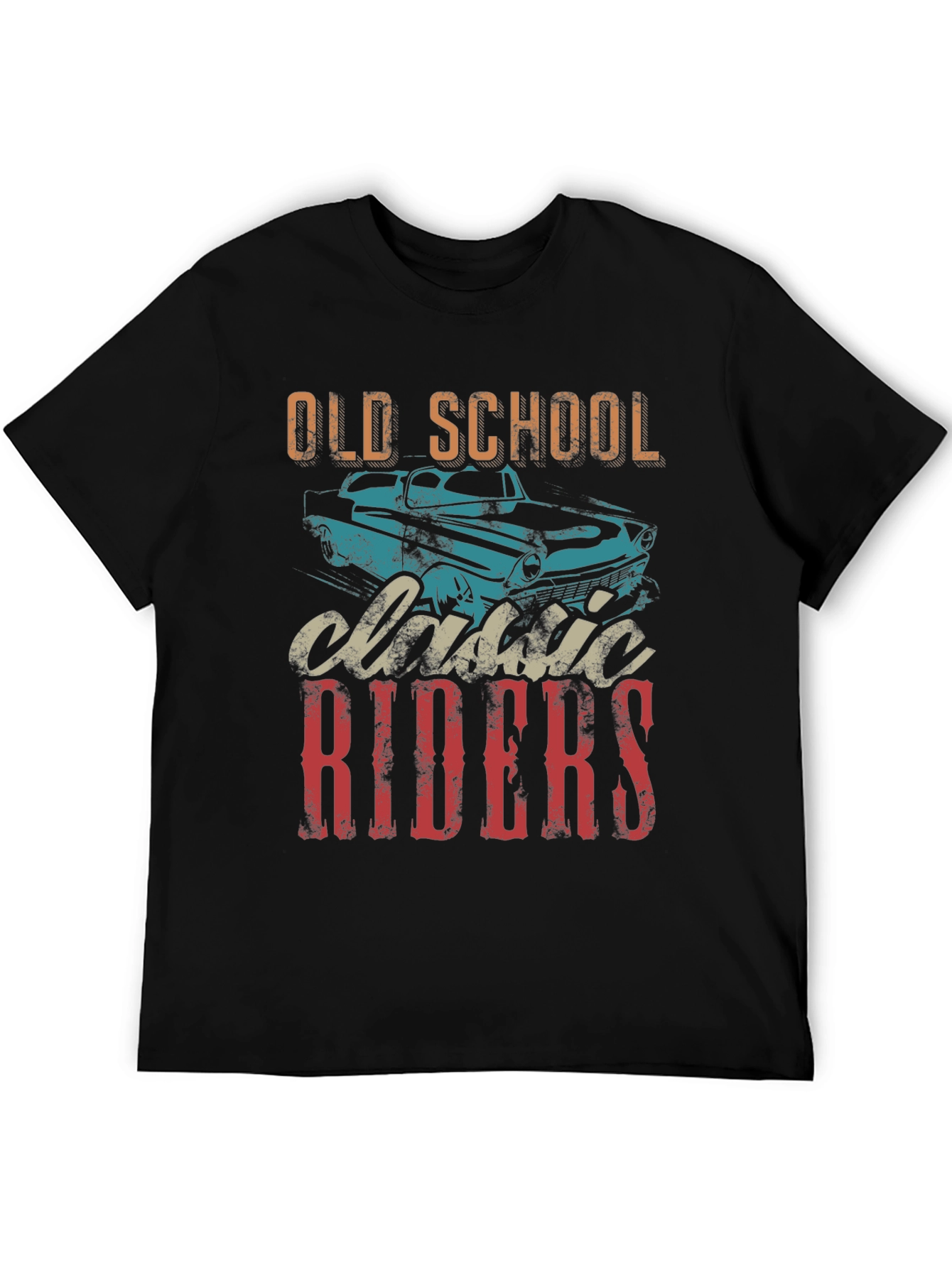 Black Old School Classic Riders Graphic Tee view 5