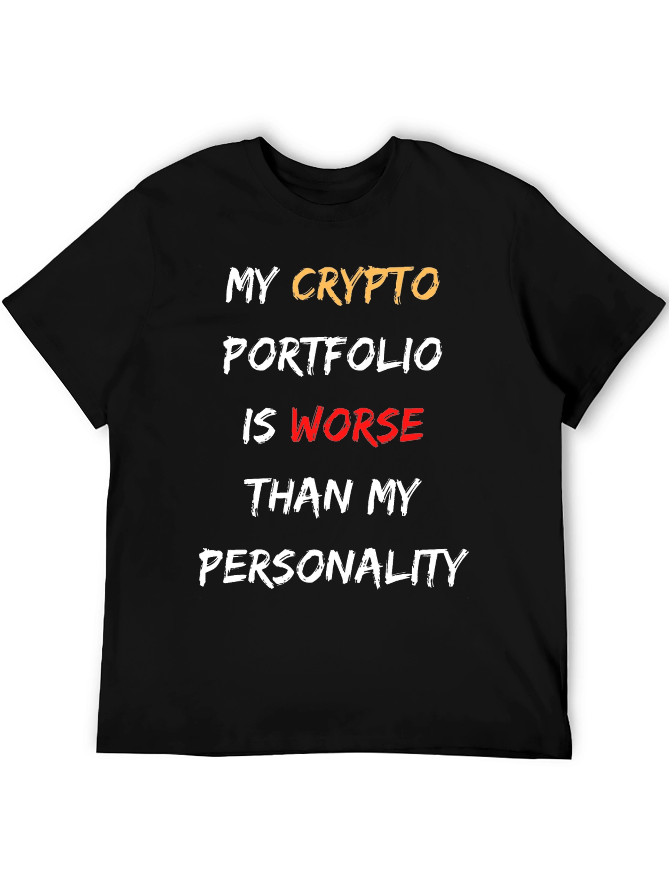 Black Crypto Portfolio T-Shirt - Funny Slogan Tee view 5