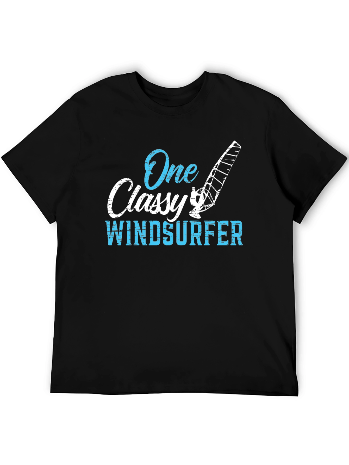 Black One Classy Windsurfer Black Graphic Tee view 5