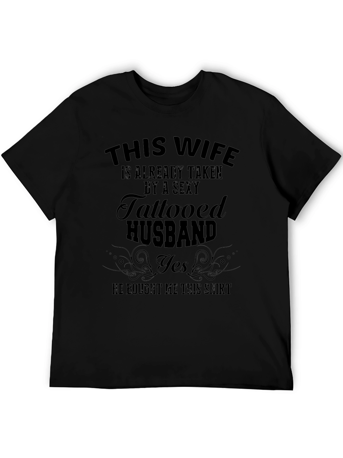 Black Funny This Wife Taken by Sexy Tattooed Husband T-Shirt view 5