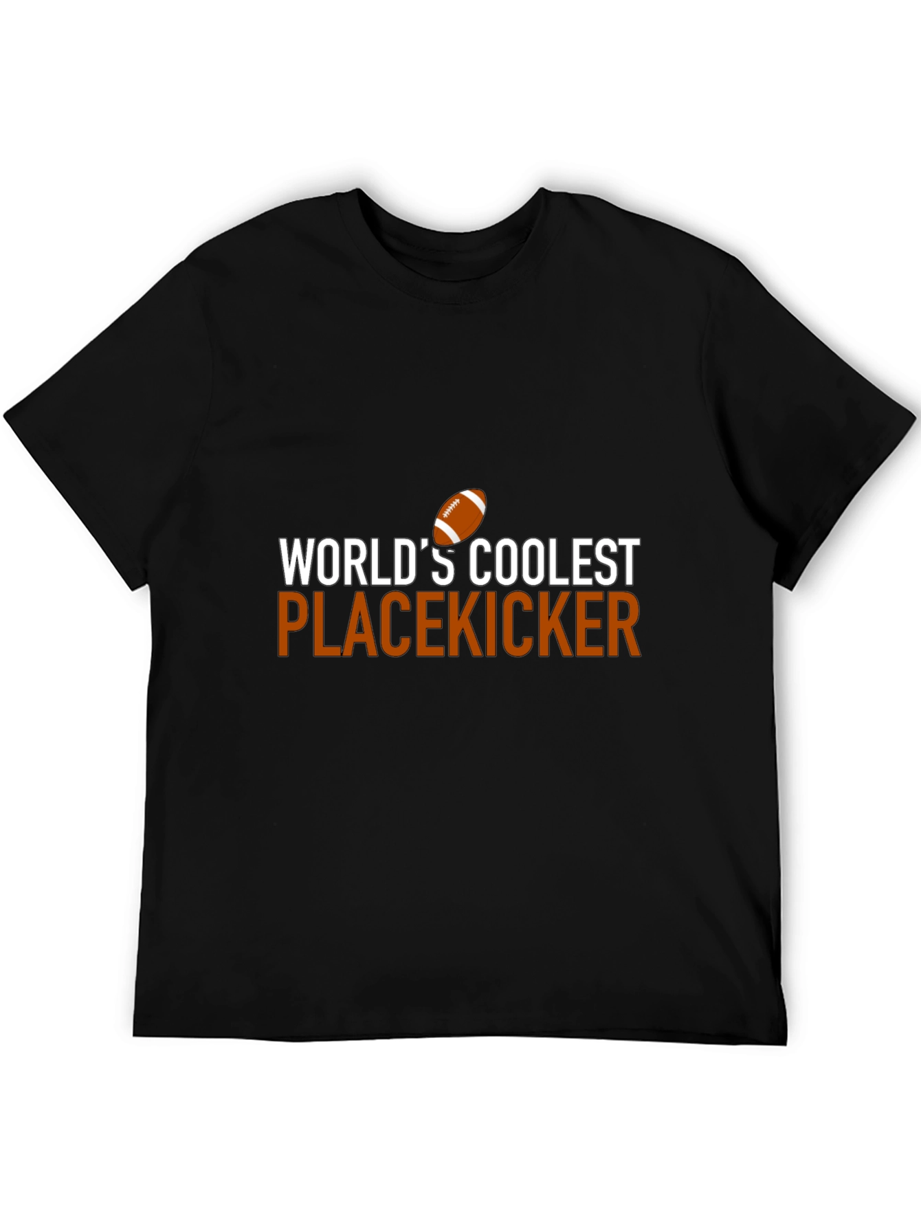 Black World's Coolest Placekicker Football Graphic T-Shirt view 5
