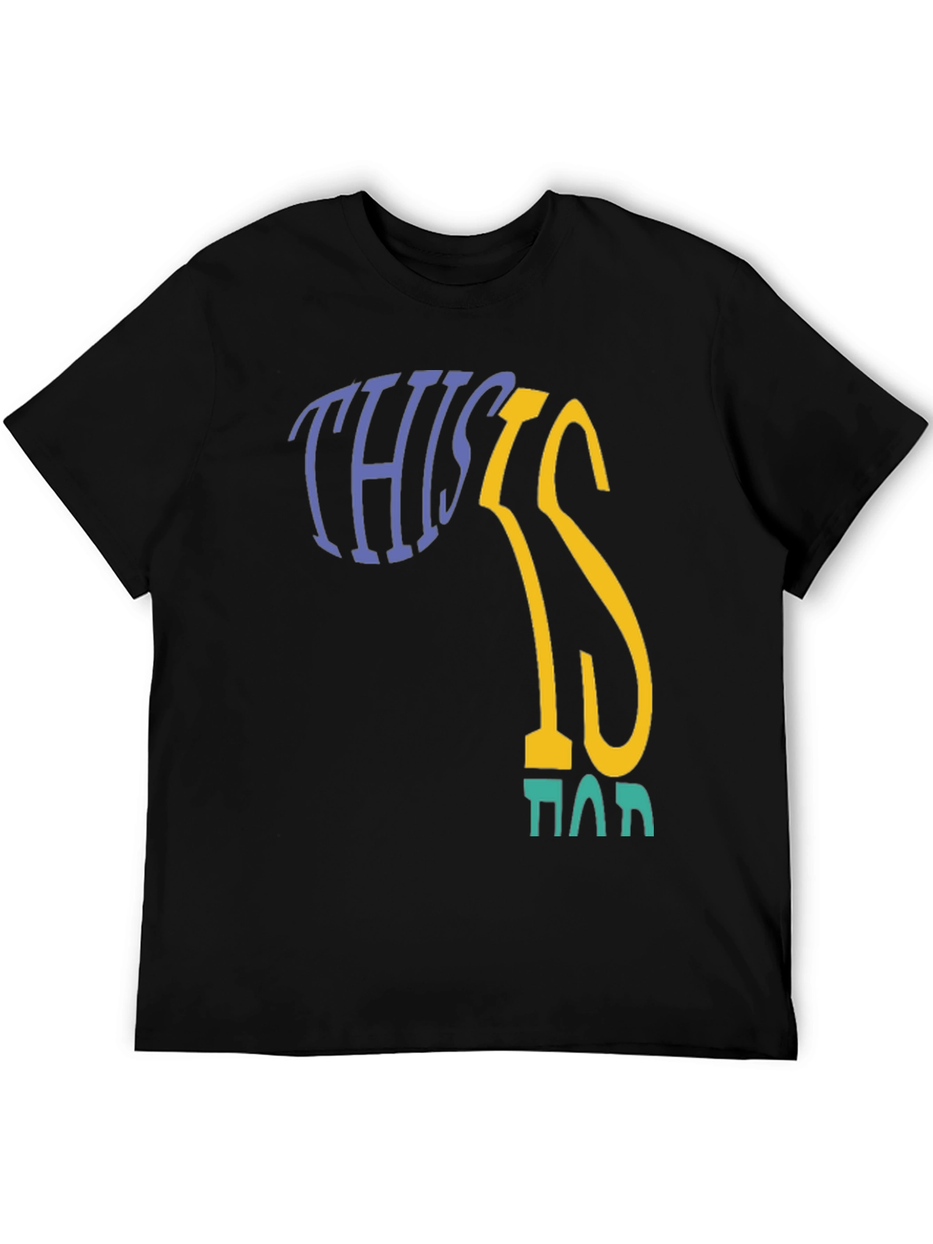 Black Unique Graphic T-Shirt - This is Rad view 5