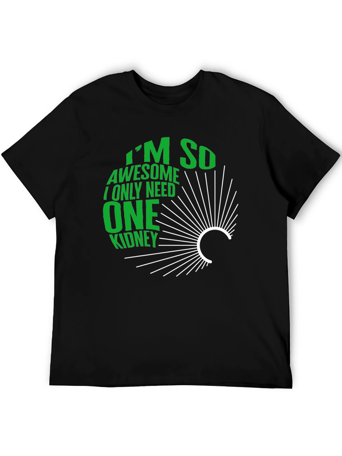 Black I'm So Awesome One Kidney T-Shirt view 5