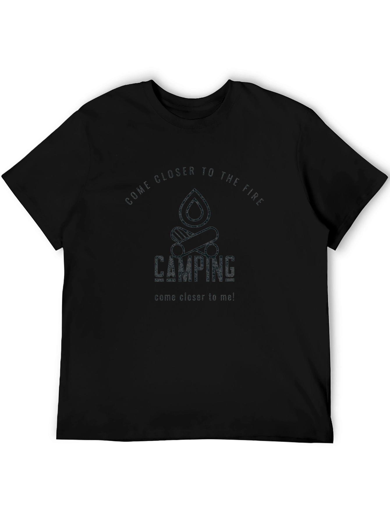 Black Camping Adventure T-Shirt - Black view 5