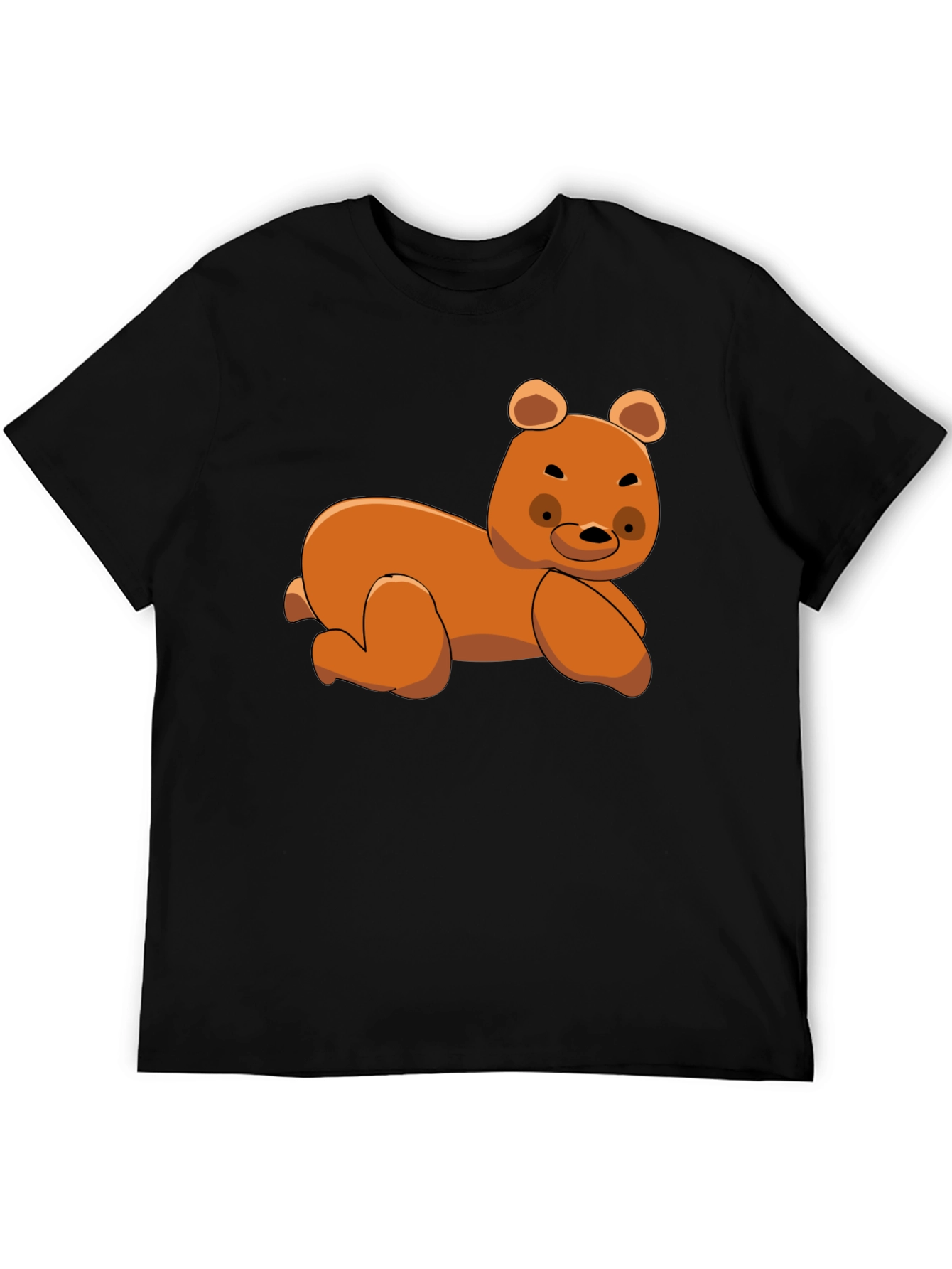 Black Cute Bear Graphic T-Shirt view 5