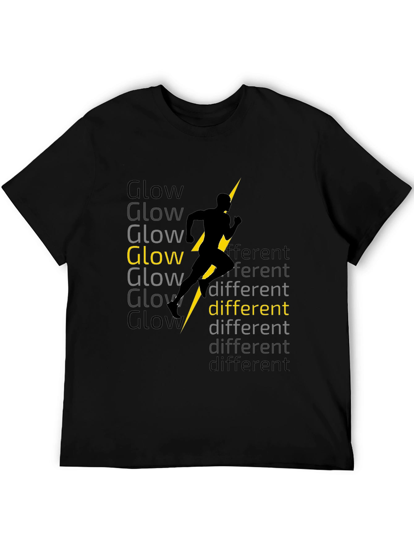 Black Glow Different Graphic Tee view 5