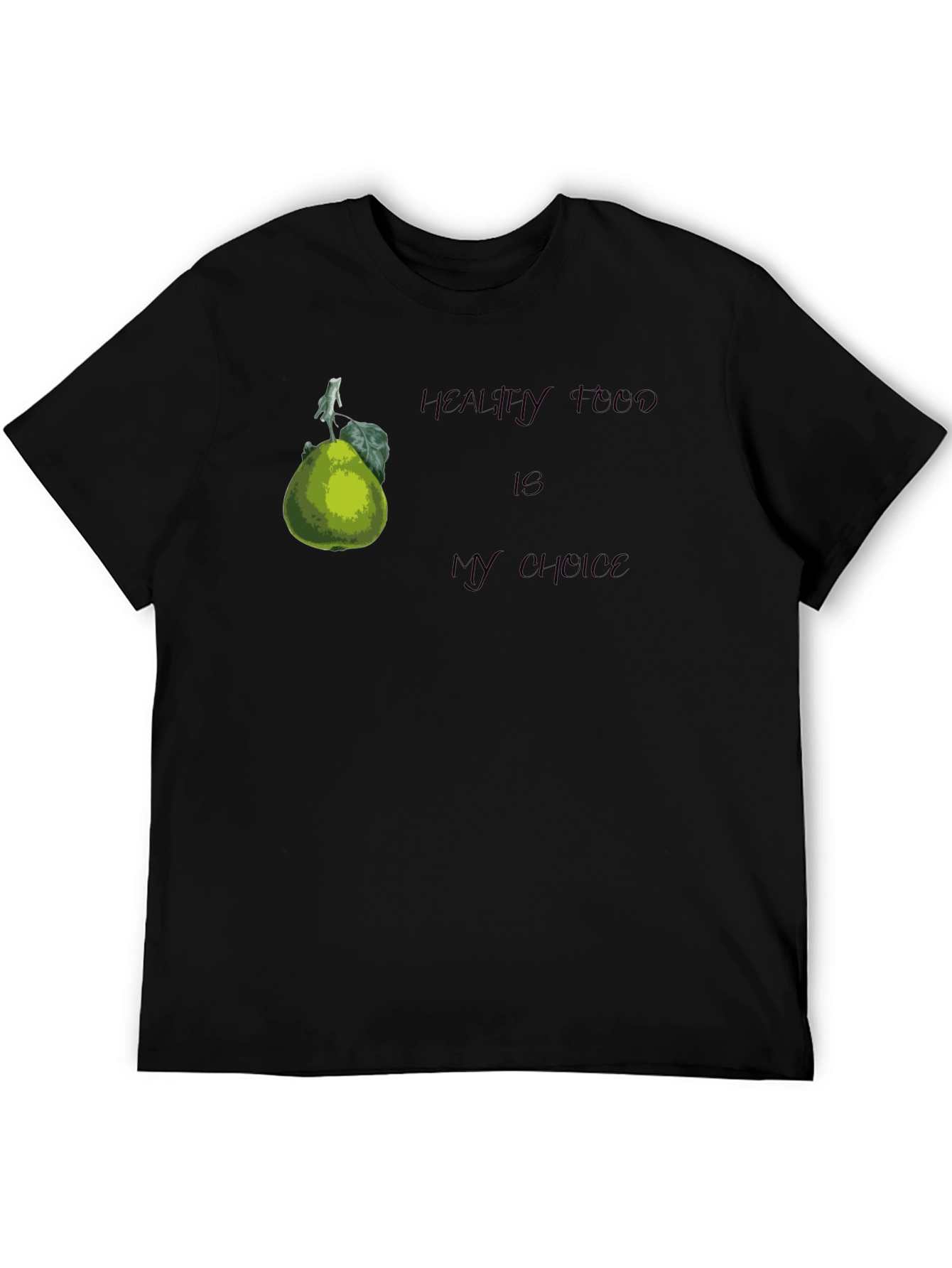 Black Healthy Food Choice Black T-Shirt view 5
