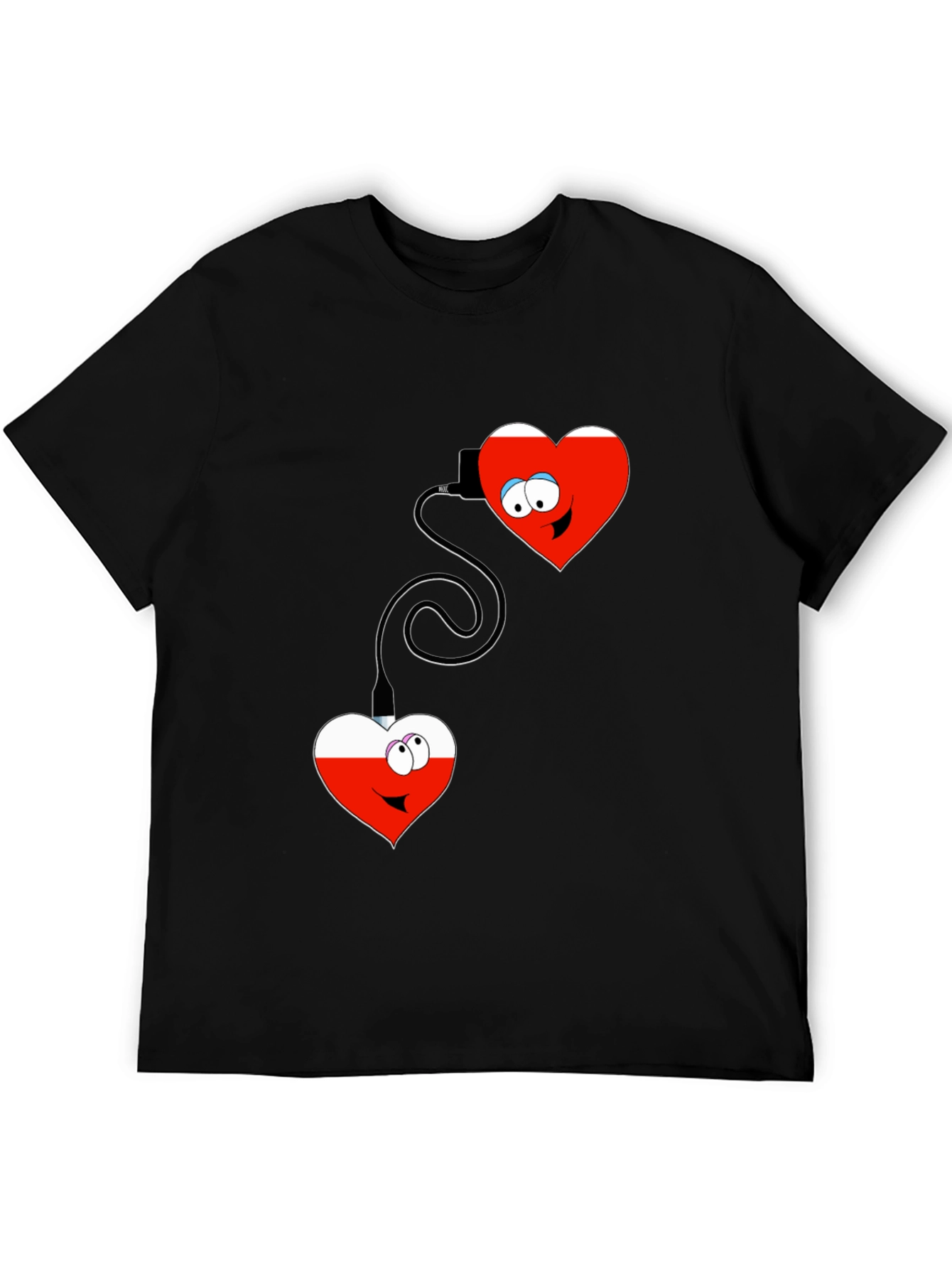Black Connected Hearts Graphic T-Shirt view 5