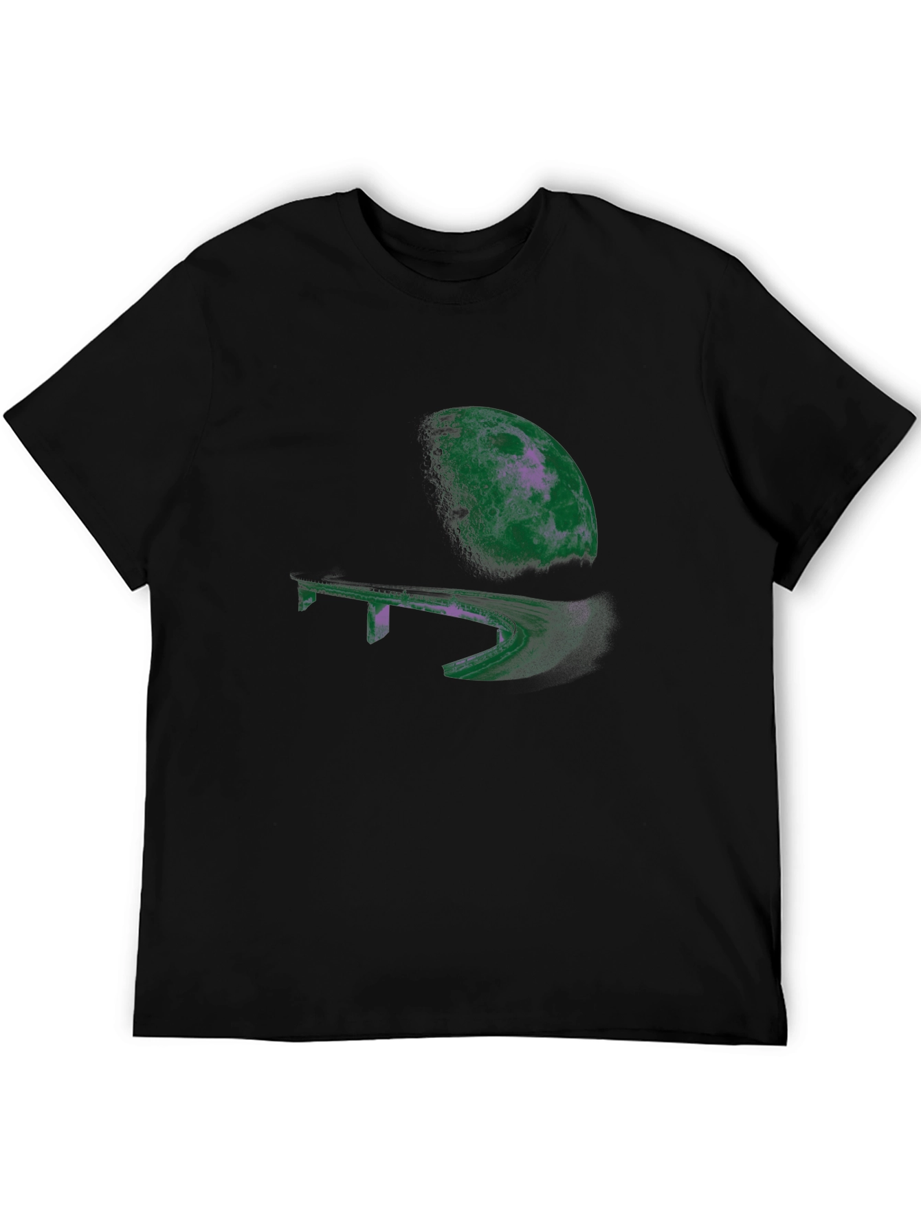 Abstract Moon Bridge Graphic T-Shirt - 5