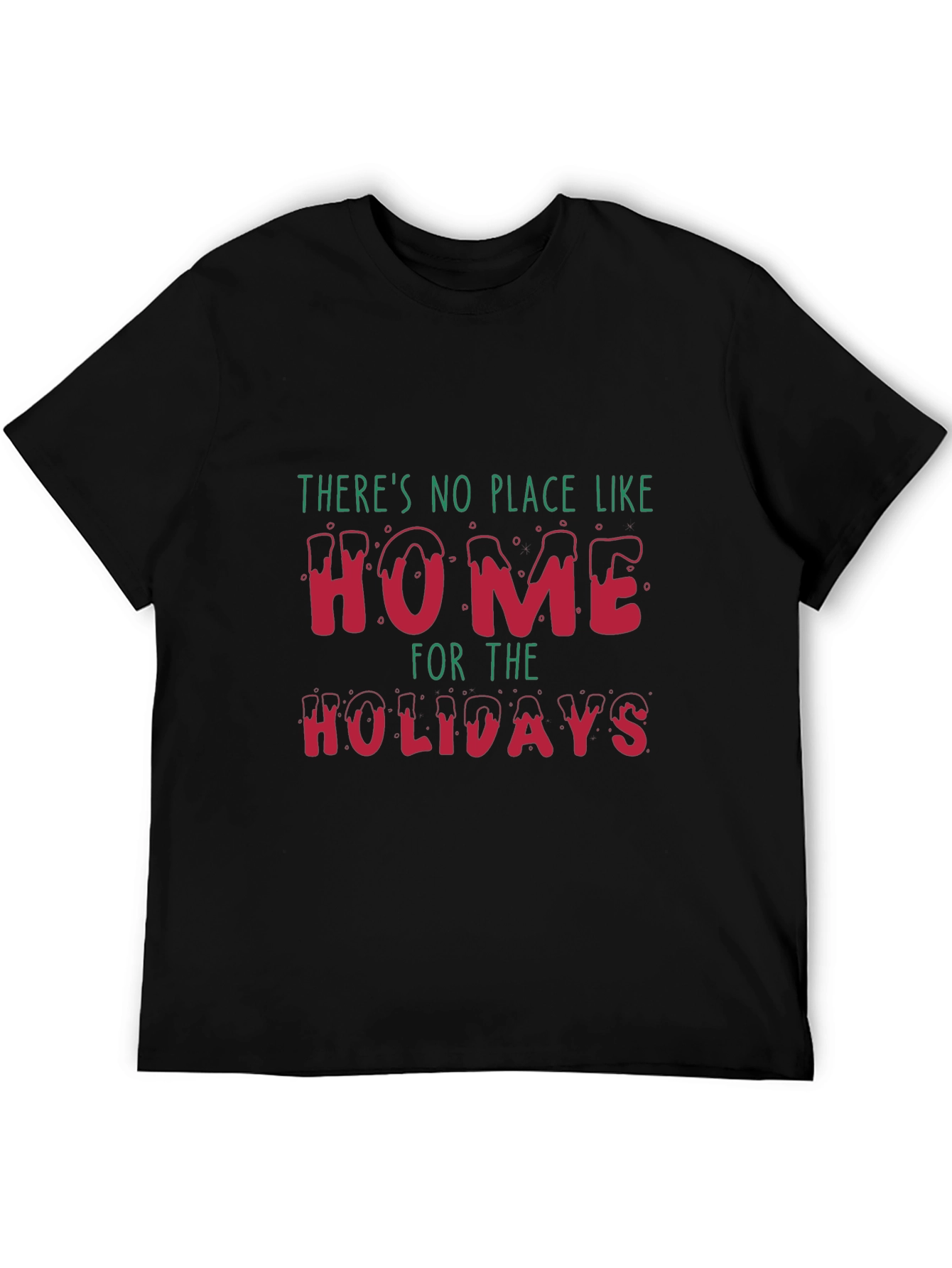 Black Festive Home for the Holidays Graphic Tee view 5