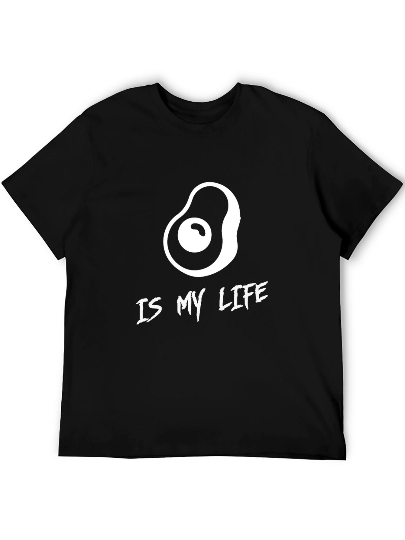 Avocado is My Life Black Graphic Tee - 5