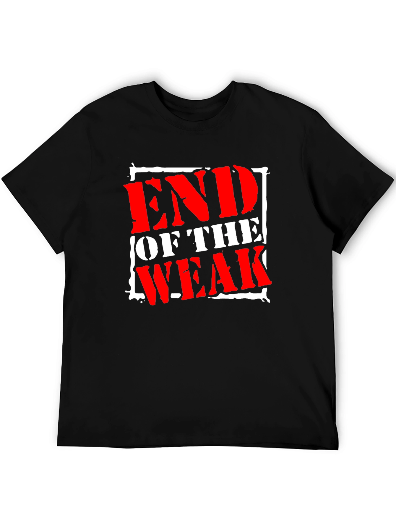 Black End of The Weak Graphic T-Shirt view 5