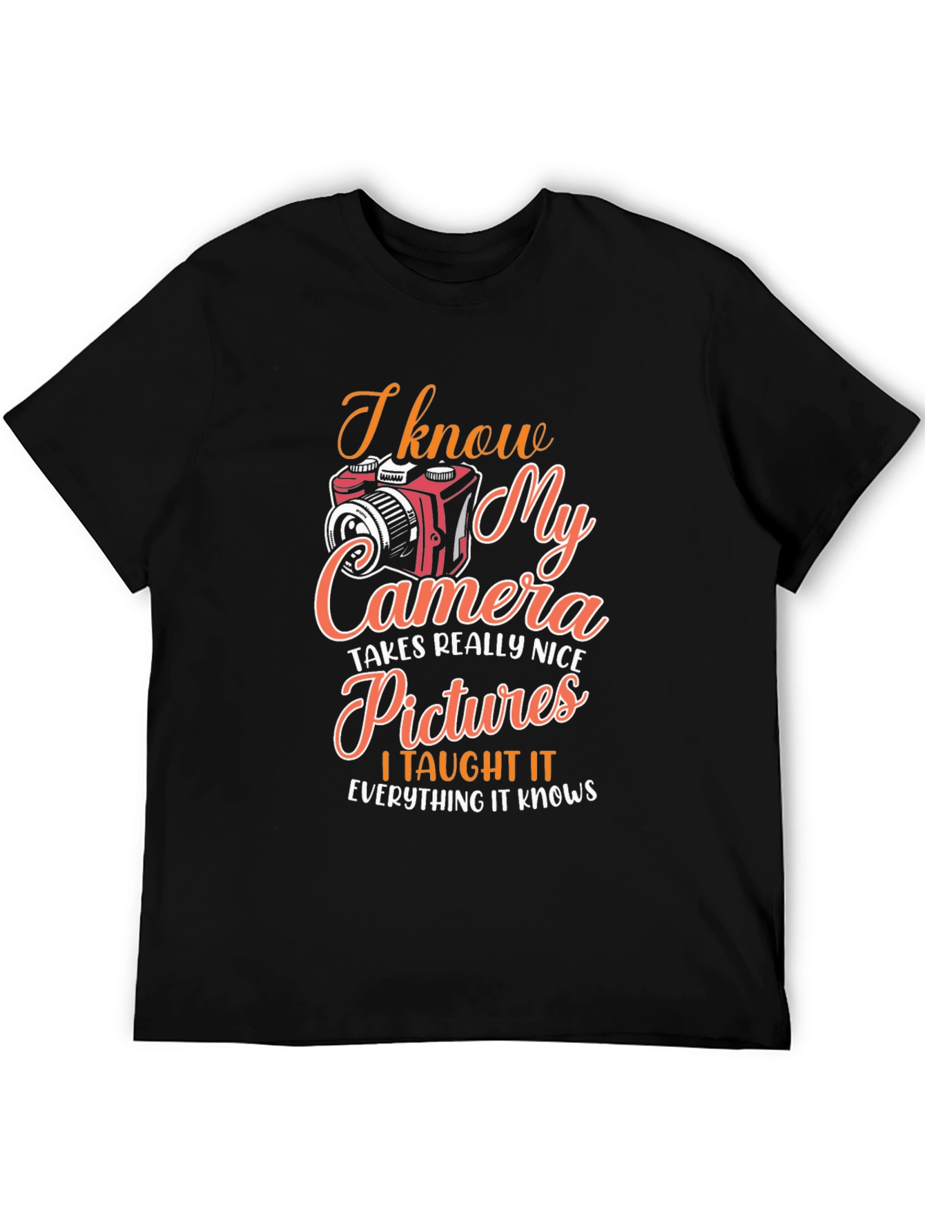 Black Photographer Graphic T-Shirt - I Know My Camera view 5
