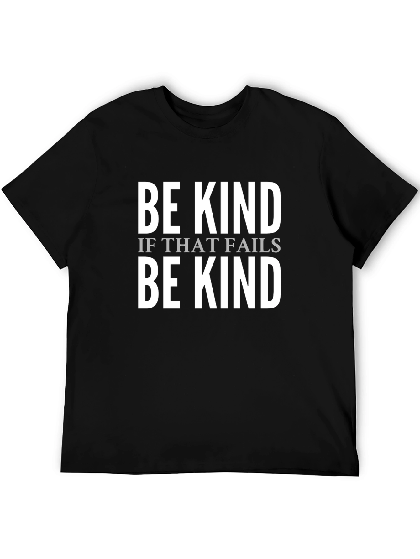 Black Be Kind Graphic T-Shirt - Motivational Message view 5