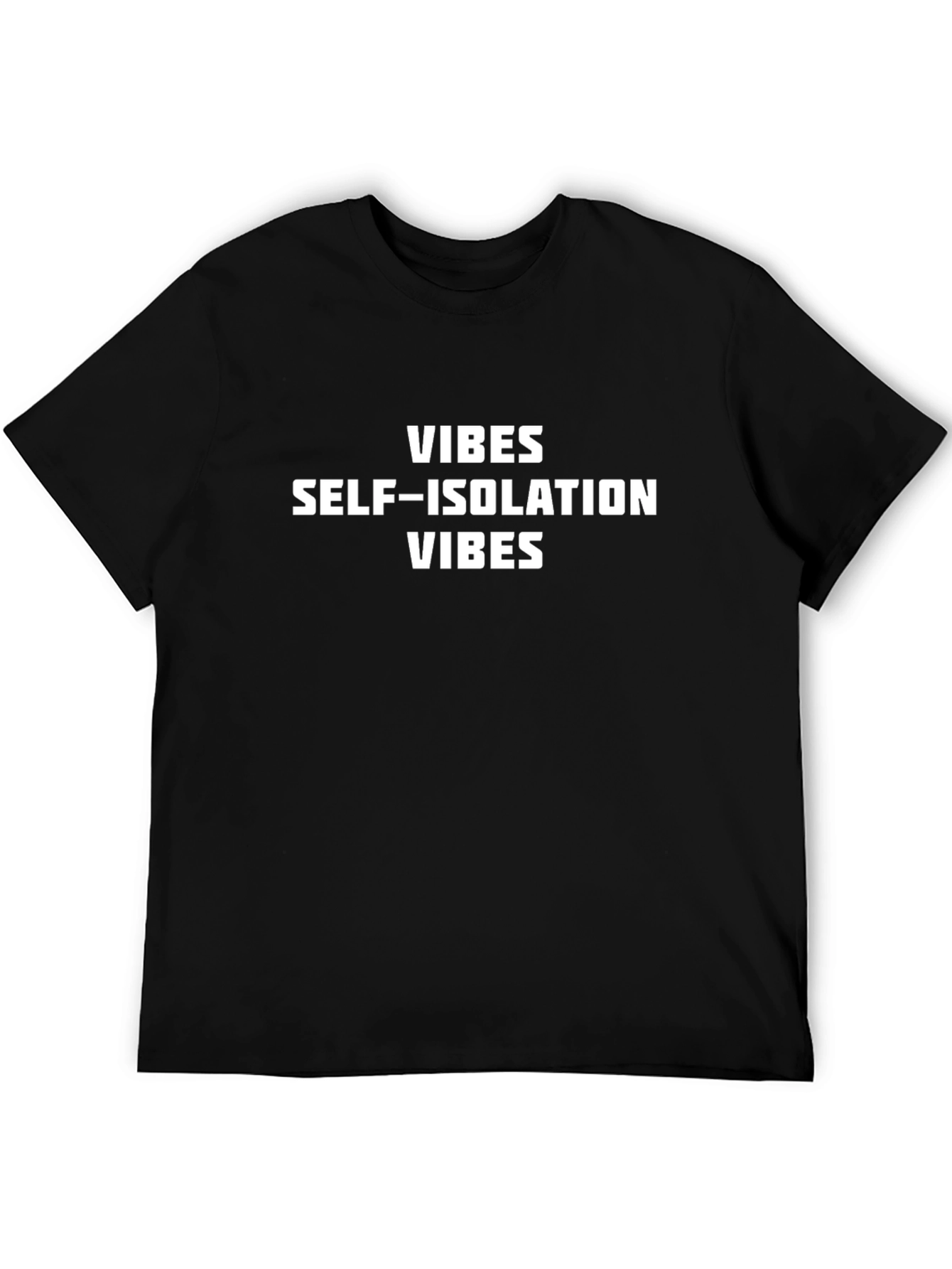 Black Vibes Self-Isolation Vibes Graphic T-Shirt view 5