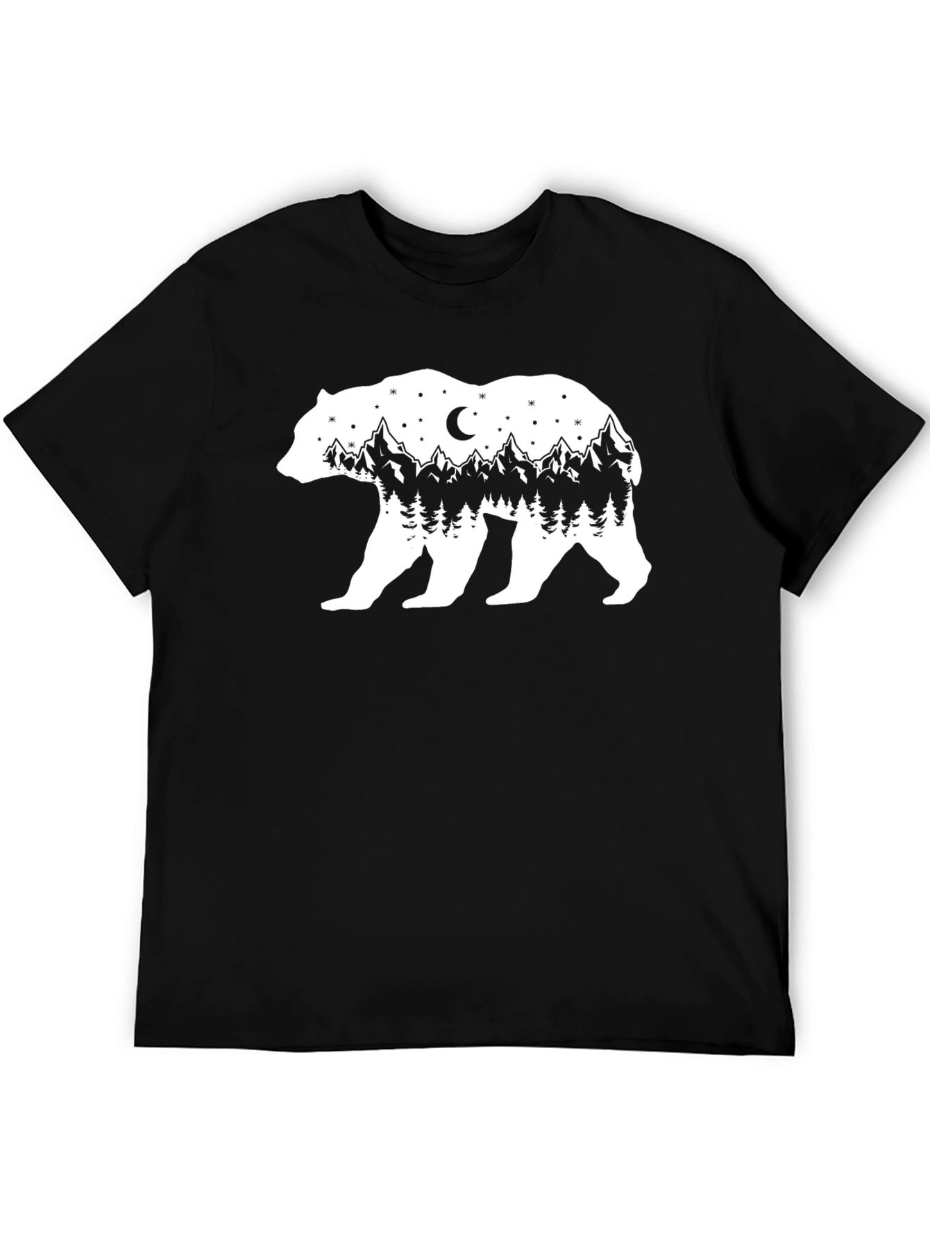Black Bear Mountain Graphic Tee - Black Cotton Blend view 5