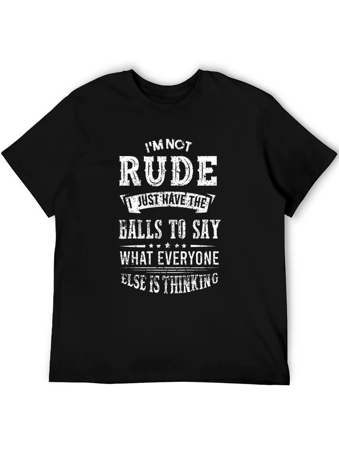 Black I'm Not Rude T-Shirt: Funny Sarcastic Tee view 5
