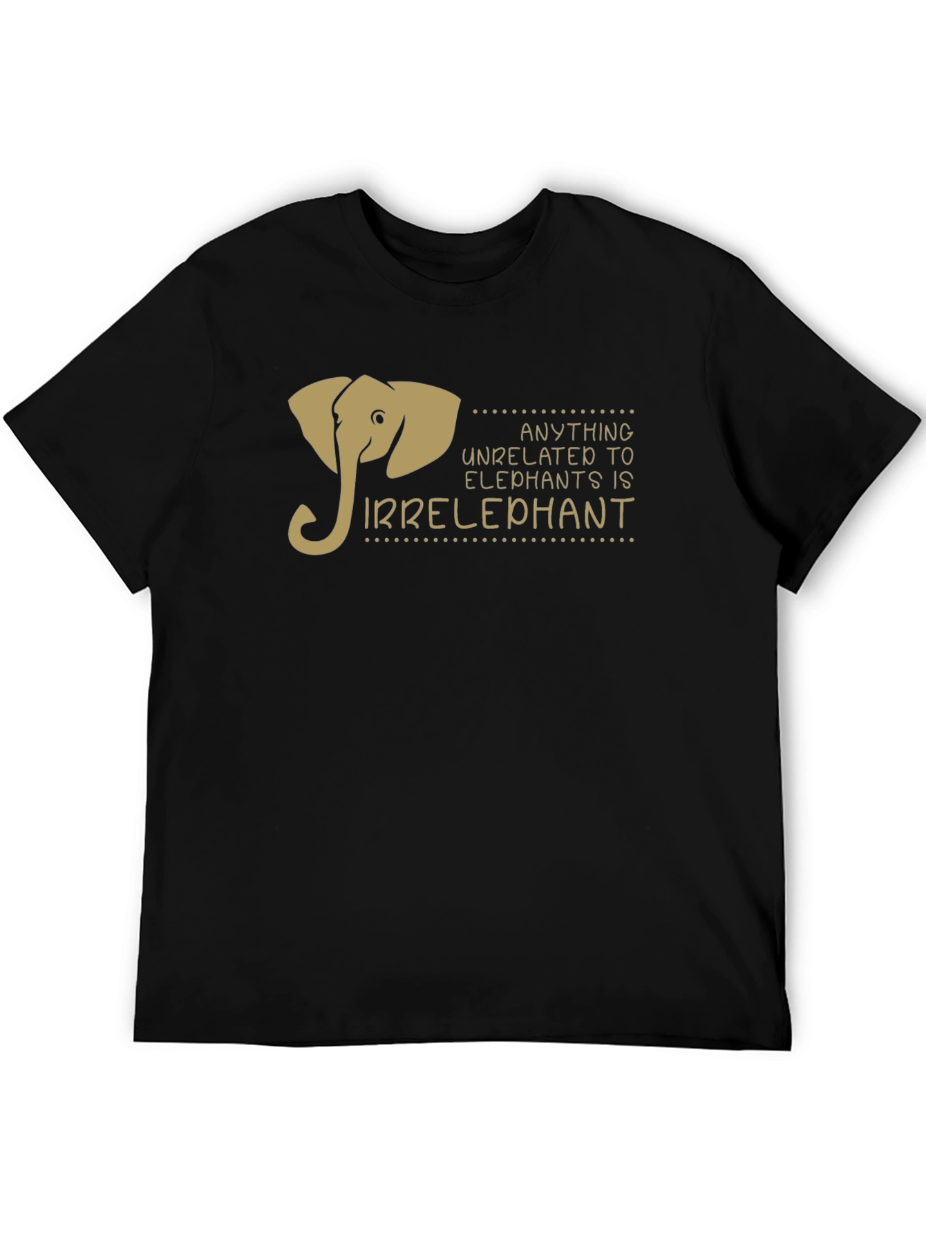 Black Irrelephant Graphic T-Shirt - Funny Elephant Design view 5