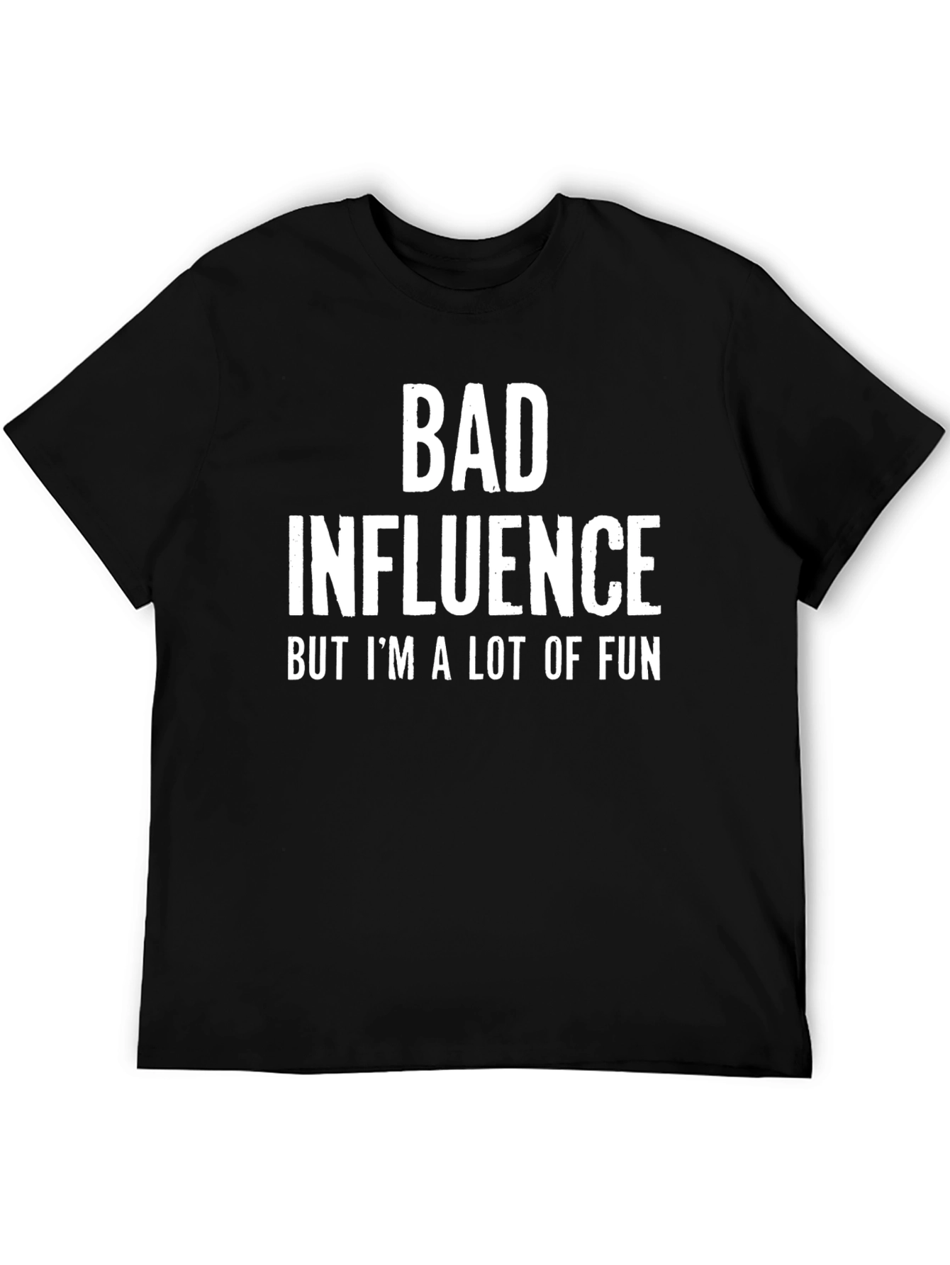 Black Bad Influence Fun T-Shirt view 5