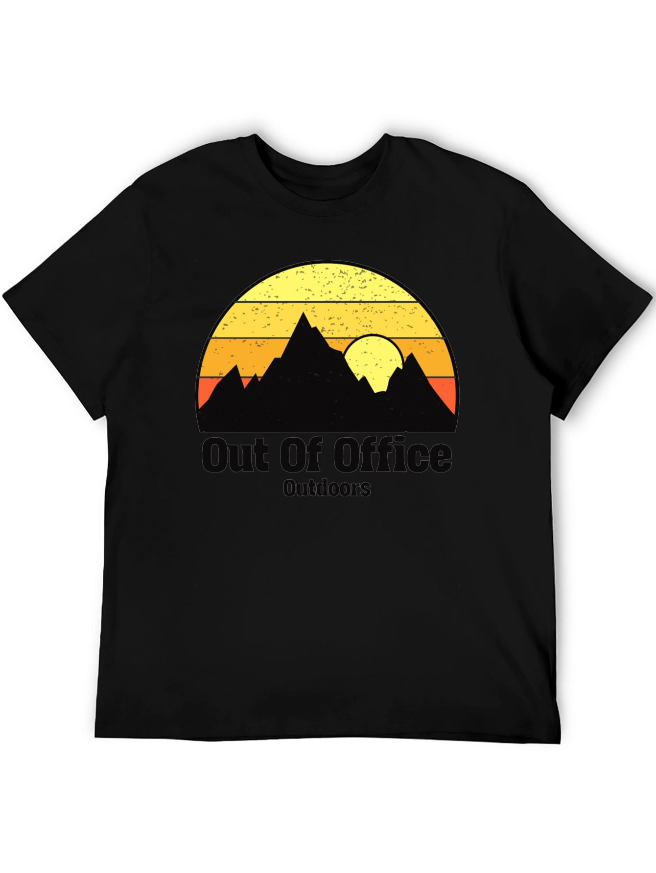 Black Out of Office Outdoors Graphic T-Shirt view 5