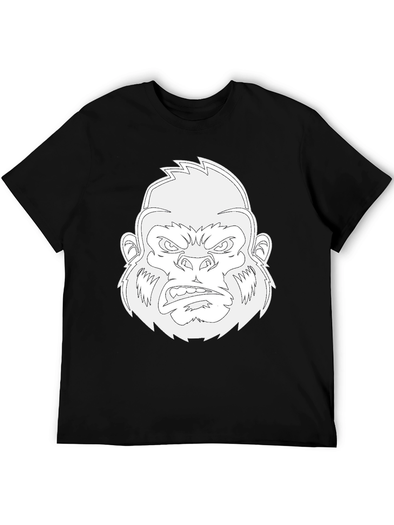 Black Gorilla Graphic Black T-Shirt for Men view 5