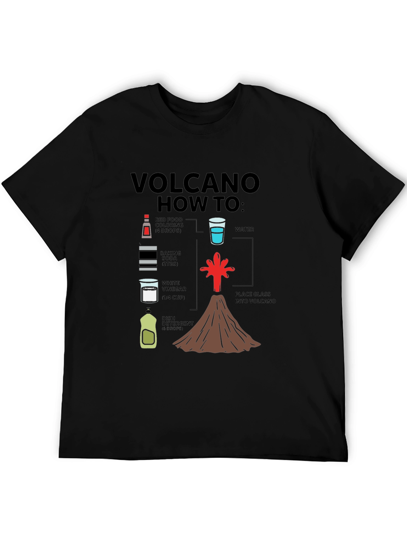 Volcano How-To T-Shirt Science Experiment Tee - 5