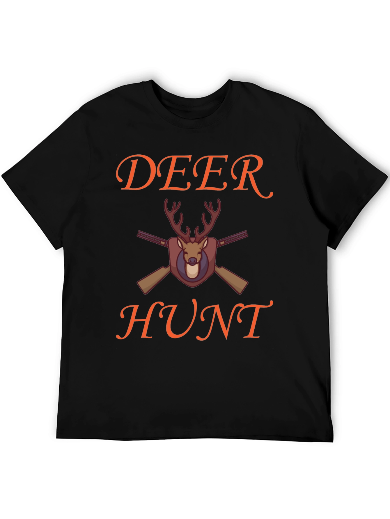 Black Deer Hunt T-Shirt - Black - Hunting Graphic Tee view 5
