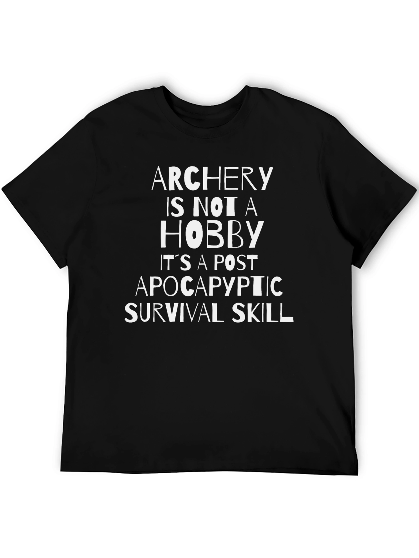 Black Archery Survival Skill T-Shirt view 5