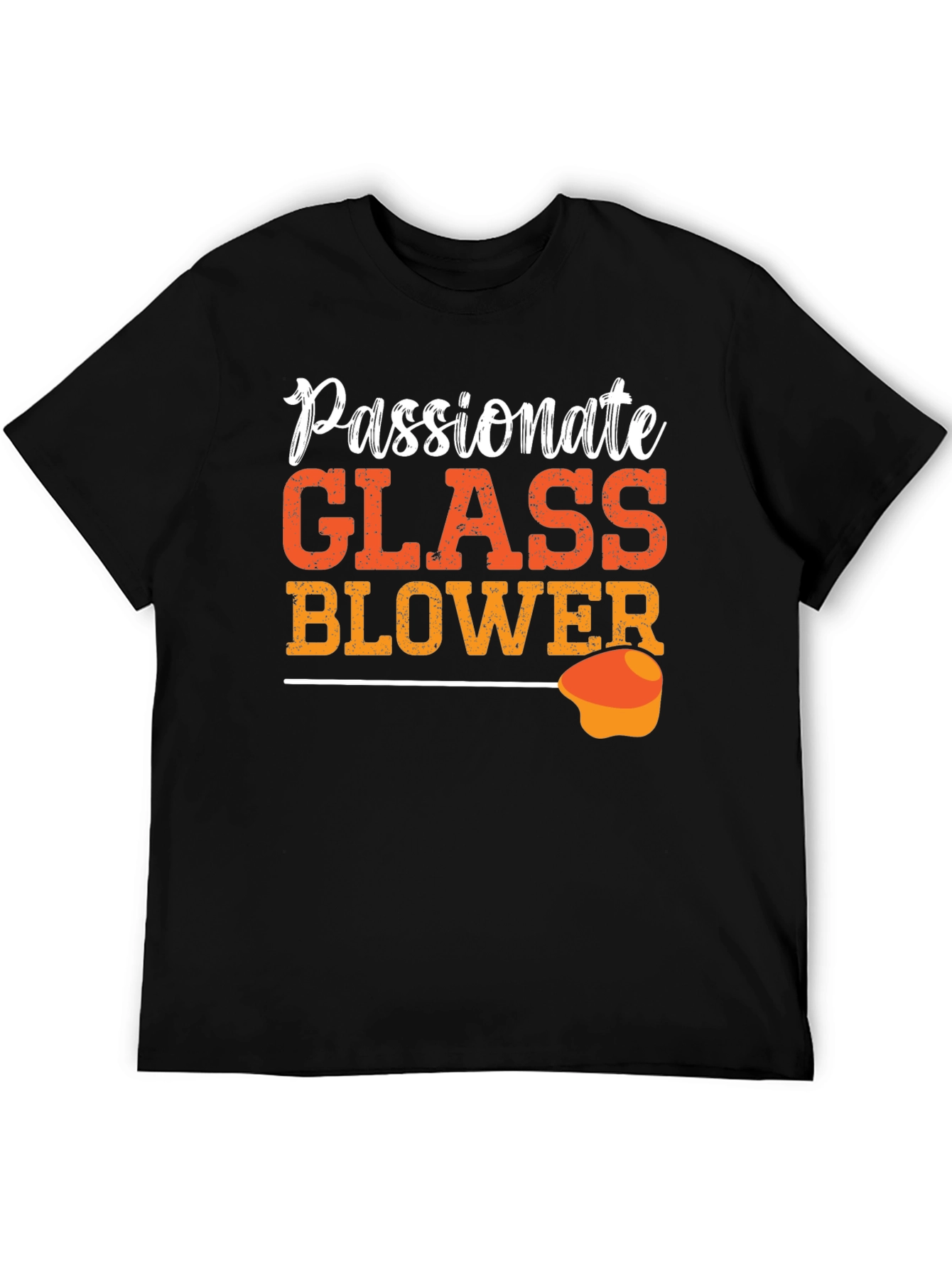 Black Passionate Glass Blower Graphic T-Shirt view 5