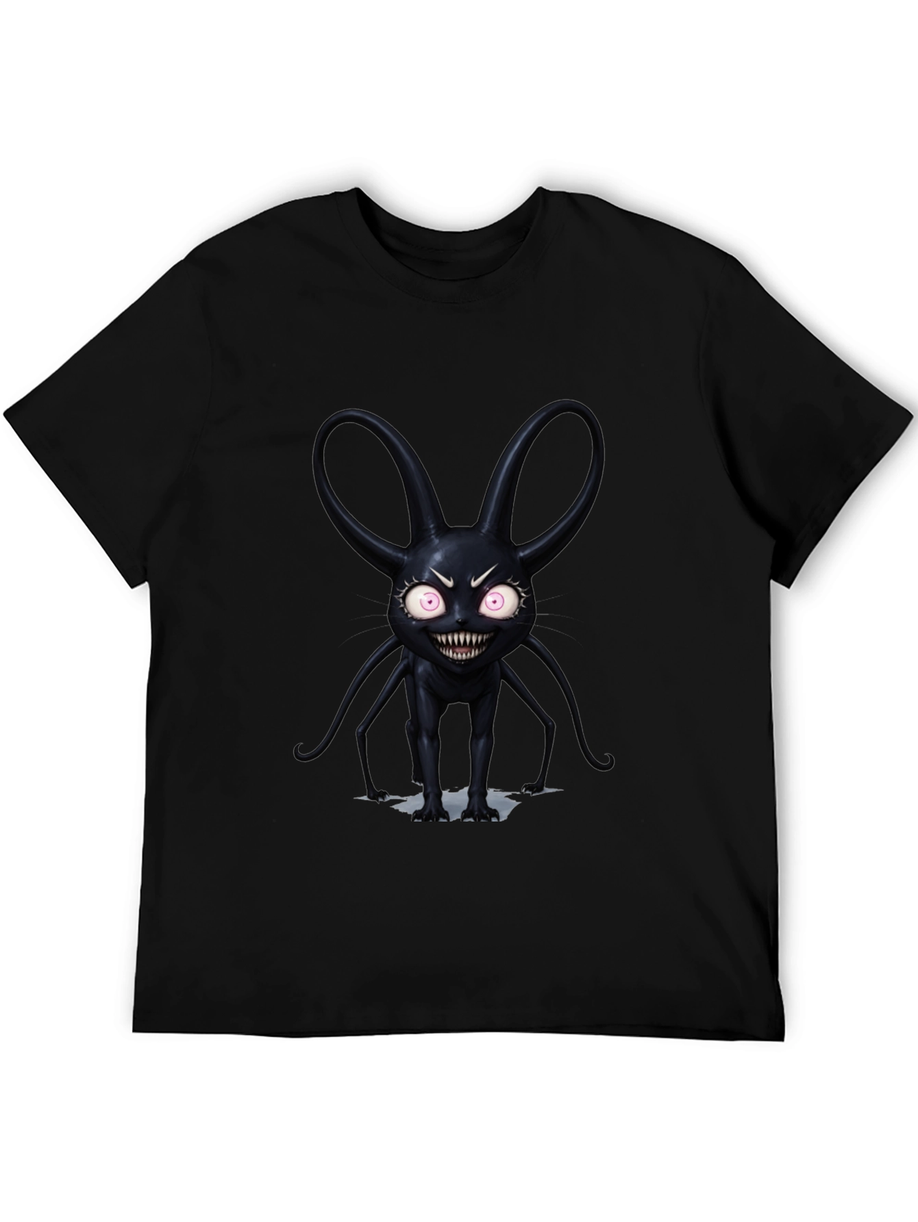 Black Monster Graphic Tee - Dark Fantasy Style T-Shirt view 5