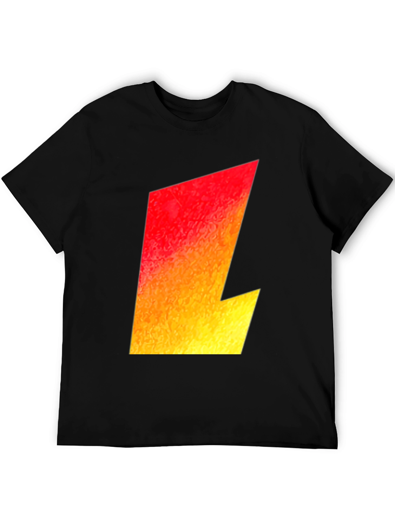 Black Flame Bolt Graphic Tee - Bold Statement Shirt view 5